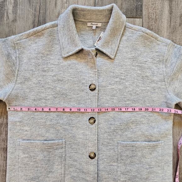 Madewell Jacket Women’s XL Boiled Wool Sweater Shirt Coat Drop Shoulder Timeless - Picture 3 of 12